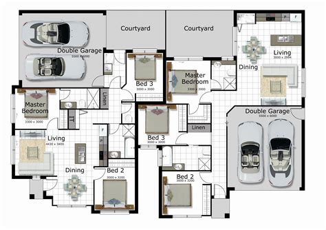 corner lot duplex floor plans house decor concept ideas