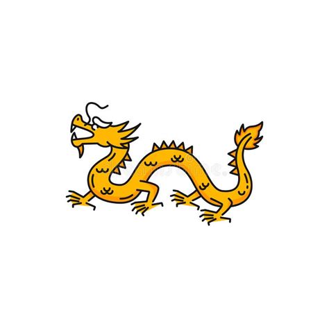 chinese golden dragon hong kong traditional symbol stock vector illustration  china beast