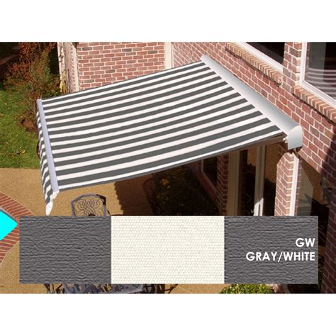 beauty mark dm gw destin lx manual retractable awning  hood graywhite