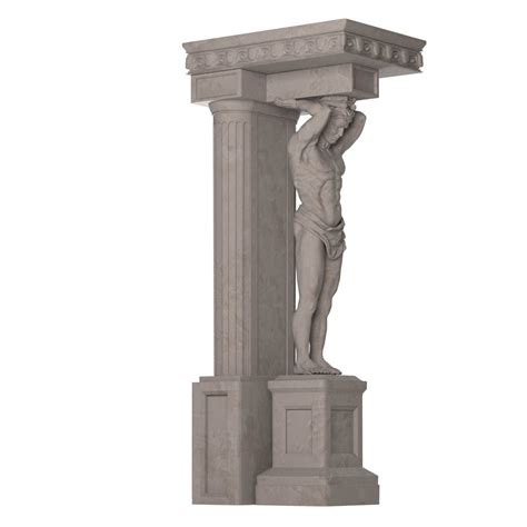 atlant statue  man holding column  model cgtrader