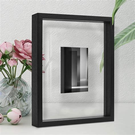 Glass Picture Frame 8x10 Floating Photo Frames Double Glass Etsy