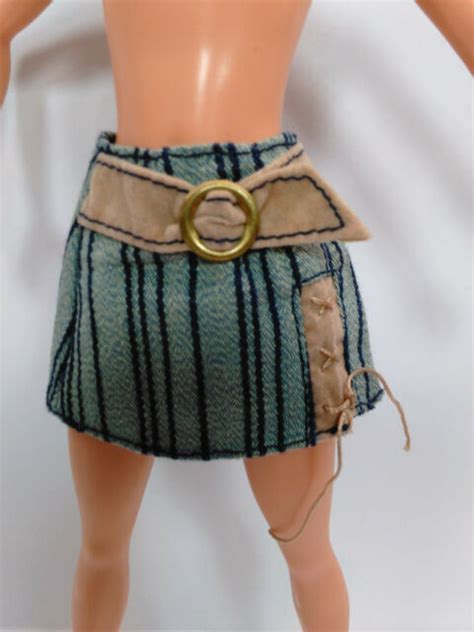 clothes for barbie dolls belted striped mini skirt lot 317 ebay