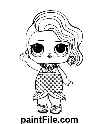 lol doll splash queen  printable coloring pages