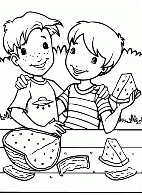healthy eating coloring pages