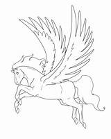 Pegasus Mare Lines Deviantart Coloring Pages Drawings Horse Drawing Colouring Wings sketch template