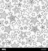 Coloring Stars Pattern Book Outline Alamy Stock Seamless Adults sketch template