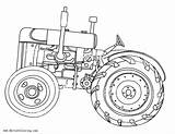 Tractor Coloring Old Pages Printable Kids Color Print sketch template