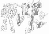 Mech X4 Zeta Kaiser sketch template