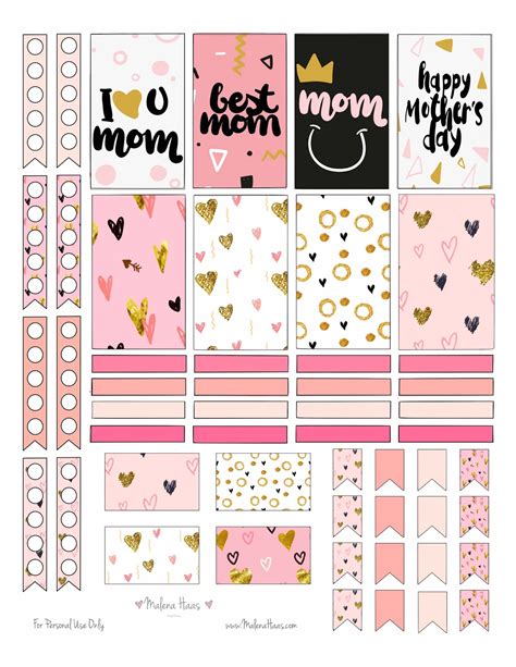malena haas freebie friday mothers day stickers