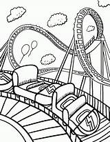 Roller Coaster Coloring Sheet Sheets Drawing Kids Pages Coasters Fun Park Amusement Printable Activities Fair Coloringpagesfortoddlers Board Line Book Simple sketch template
