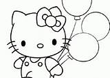 Balloon Coloring Pages Coloring4free Kitty Hello Category sketch template