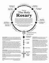 Rosary Pray Prayers Praying Thecatholickid Tagalog Pamphlet Mysteries Hail Diamonds Numbered Beginning sketch template