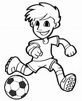Coloring Football Player Soccer Playing Boy Print Color Sheets Topcoloringpages sketch template
