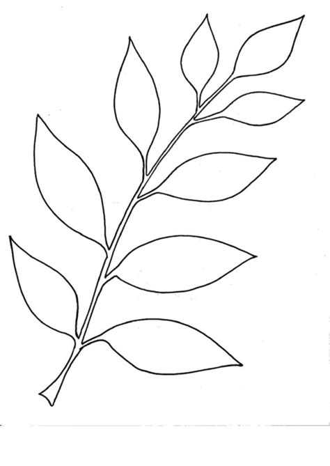 simple leaf template printable