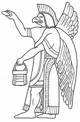 Disegni Colorare Mesopotamia Divinita Mesopotamica Storia Antica Cliccate Sulla Assira sketch template