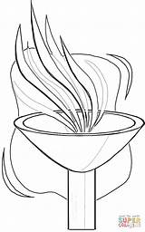 Olympic Torch sketch template
