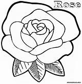 Coloring Rose Pages Color Drawing Para Rosa Rosas Desenho Colorir Roses Flowers Flores Simples Flor Desenhos Flower Drawings Em Hd sketch template