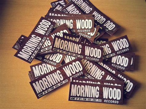 logo  stickers morning wood records