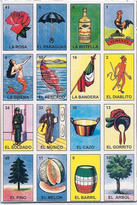 Loteria Mexican Bingo Card Game Set