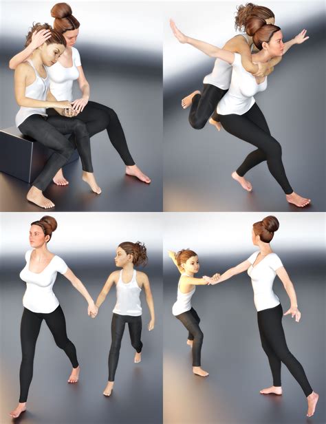 oreschnick poses mothers and their daughters poses daz 3d