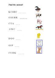 english teaching worksheets domestic animals