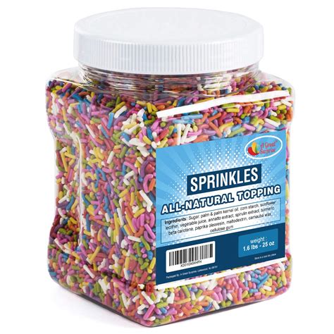 natural sprinkles rainbow rainbow sprinkles   artificial