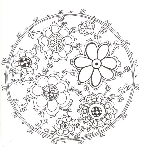 pretty flower drawing mandala coloring pages mandala coloring pretty