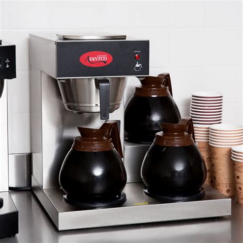 avantco  pourover commercial coffee maker   warmers
