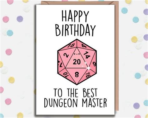 dnd birthday card natural  dungeon master card tabletop rpg