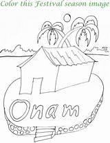 Onam Kids Coloring Printable Festival Kerala Pdf Open Print  sketch template
