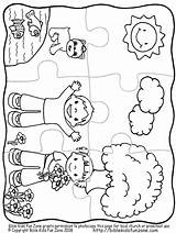 Puzzle Coloring Pages Jigsaw Printable Bible Getcolorings Color Getdrawings sketch template
