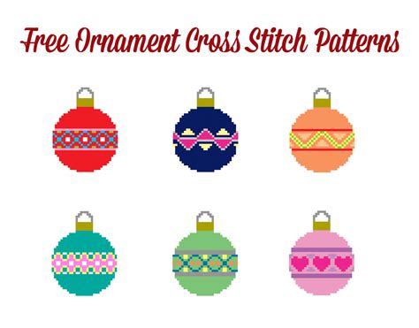 christmas ornament cross stitch patterns
