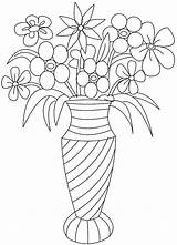 Flowers Pages Printable Coloring Bouquet Vase Flower Colouring Adults Kids Adult Roses Drawing Drawings Vases Detailed Sheets Bluebonnet Garland Stencil sketch template