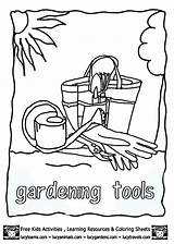 Tools Gardens Print sketch template
