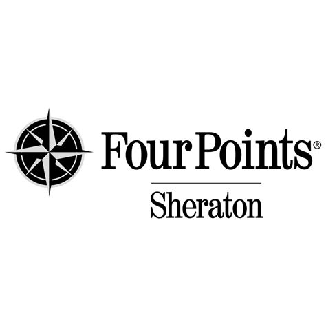 points sheraton logo black  white brands logos