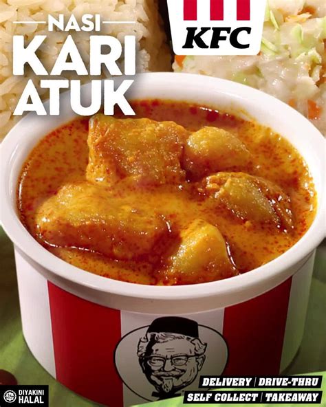 nasi kari atuk kfc fragrant colonel rice kfc chicken and atuk s