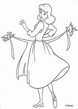 Cinderella Coloring Pages Princess Disney sketch template