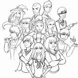 Glee Coloring Hogwarts Pages Club Cast Deviantart Template sketch template