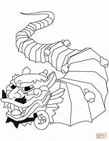 Dragon Chinese Coloring Year Temple China Pages Puppet Coloriage Nouvel Chinois Template Nian Printable Wonderful Oriental Royalty Vector Japanese Stock sketch template