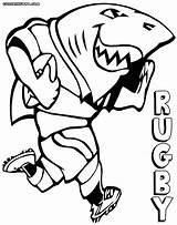 Coloring Rugby Pages Popular Print sketch template