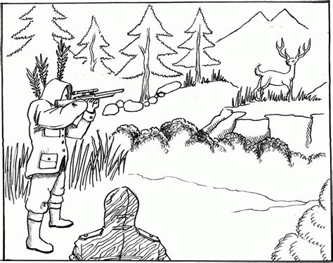 realistic hunting coloring pages