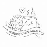 Milk Cookies Template sketch template