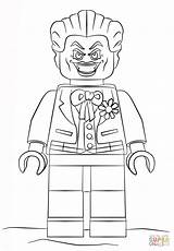 Coloring Lego Joker Pages Printable Batman Drawing sketch template