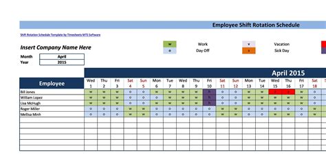 printable  hour work schedule  calendar