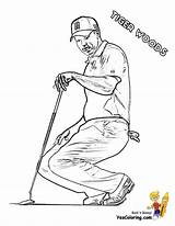 Golf Coloring Pages Player Tiger Woods Choose Board Getdrawings Drawing Masters Club sketch template