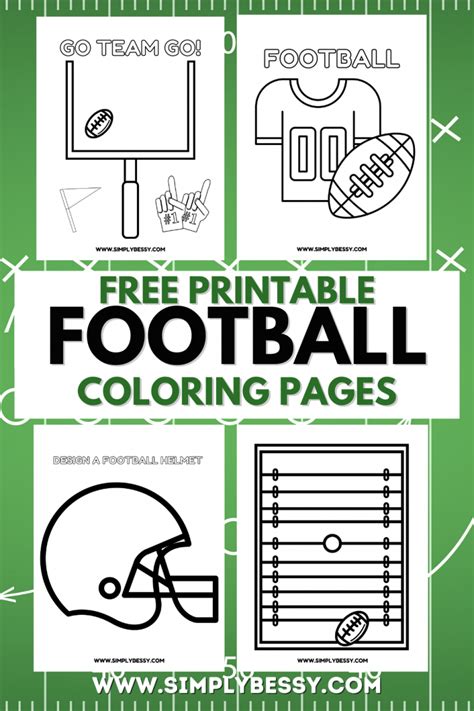 football coloring pages   printables simply bessy football