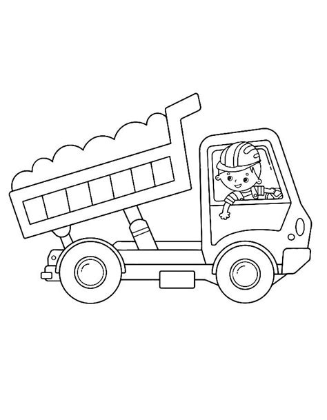 dump truck coloring pages  printable sheets