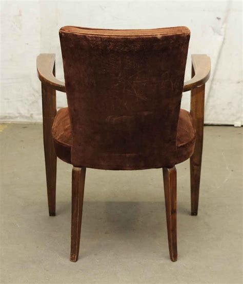 pair  brown velvet arm chairs olde good