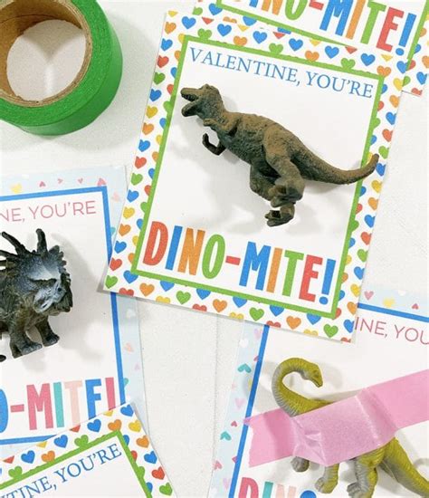 printable dinosaur valentines  kids pineapple paper
