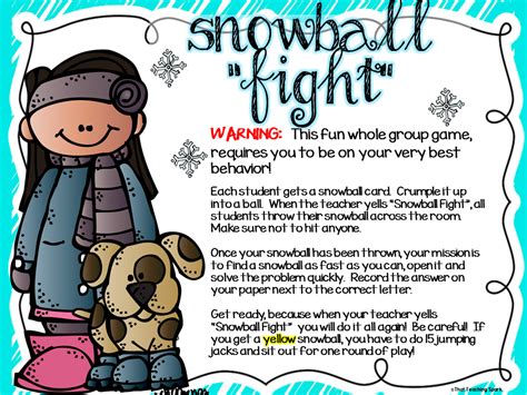 snowball fights   classroom    grade